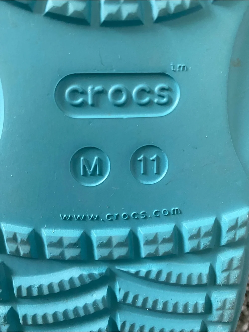 Mens Crocs Classic Slide Sandals in Teal Blue